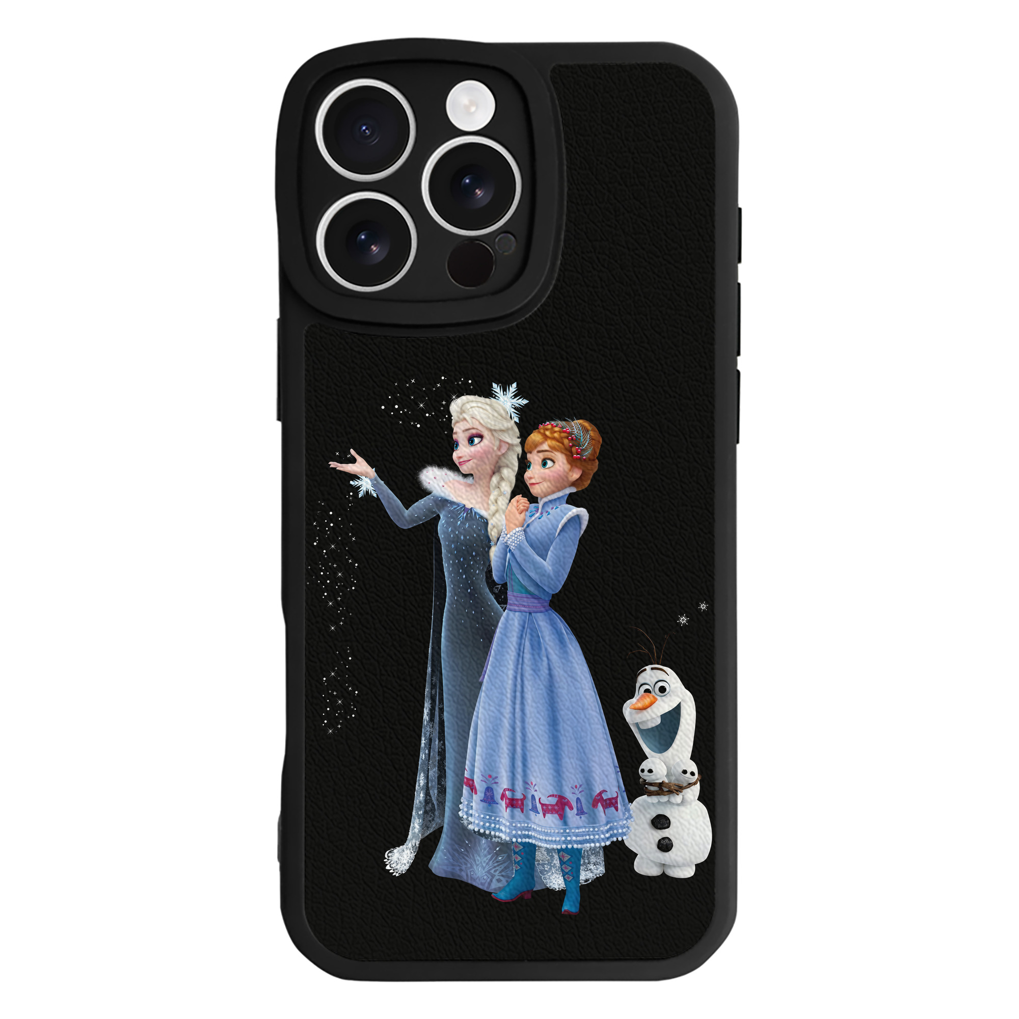 （画像用） アナと雪の女王 アンナ エルサ Frozen Anna Elsa 【iPhone 16シリーズ対応】シリコンスマホケース（レザー調） 材質：シリコン